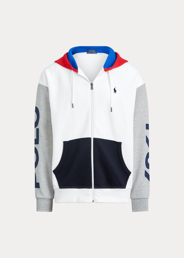 Men's Polo Ralph Lauren Color-Blocked Logo Hoodies | 231590IOY